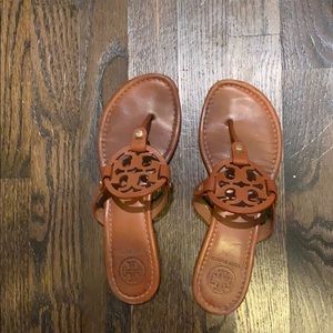 lightly worn tory burch flip flops
